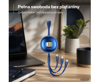 USAMS Kabel 3w1 1m niebieski/blue(lightning/microUSB/USB-C - 1569046 - zdjęcie 2
